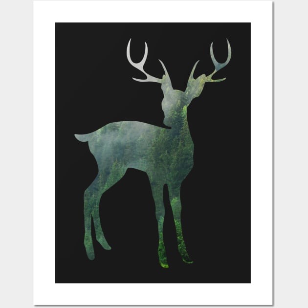 A Wild Deer Wall Art by CloudWalkerDesigns